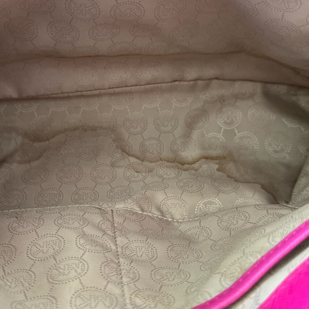 Michael Kors Hot Pink Tote Bag Purse - Picture 9 of 13